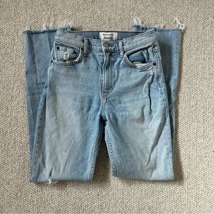 Reformation Liza High Straight Light Blue Denim Jeans